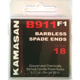 Kamasan B911 Spade F1 Barbless Size 18 