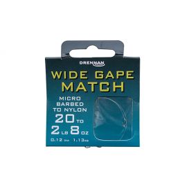 Drennan Wide Gape Match Micro Barbed Hooks To Nylon